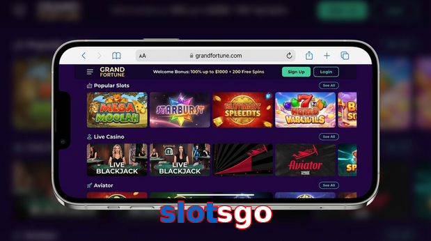Main screen of Slotsgo ios page for PK players
